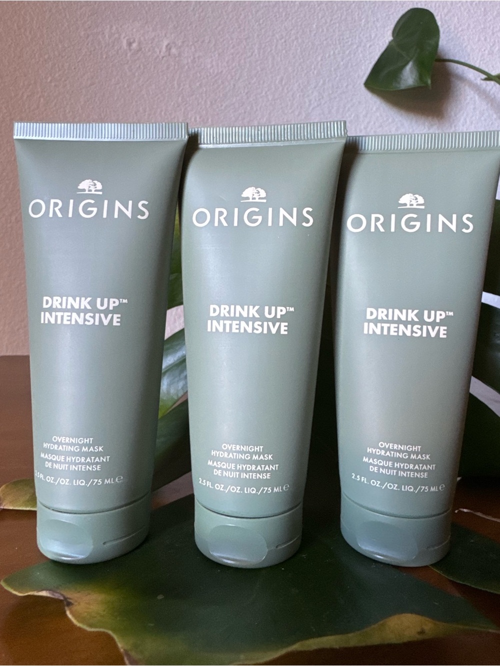 Origins Drink Up Intensive Hydrating Mask - Olive Green Tube . 3pack for 42